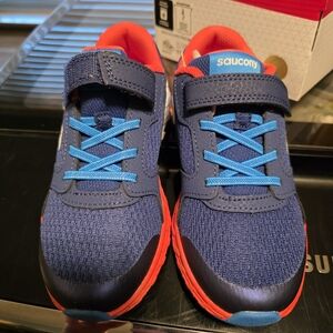Saucony Kids' Navy and Bright Red Sneakers